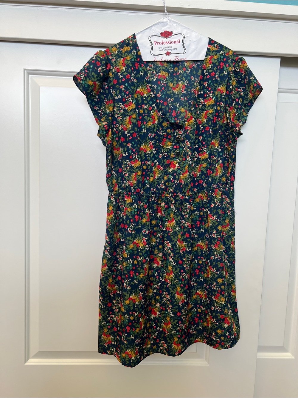 Tucker for Target Dark Green Floral Dress